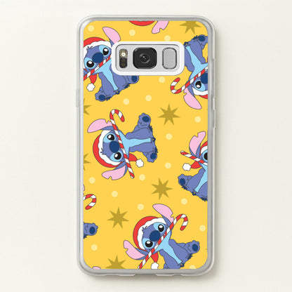 Cute Blue Alien Candycane Christmas Pattern Galaxy S8 Case