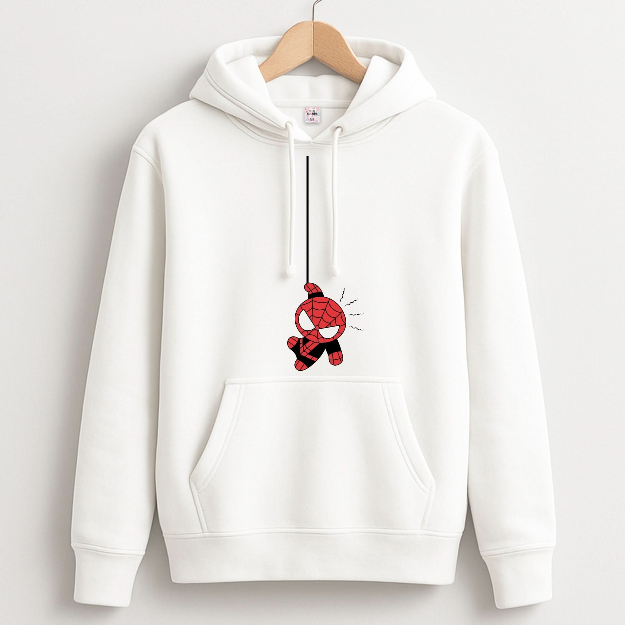 Gray Hanging Spider Hero Unisex Hoodie