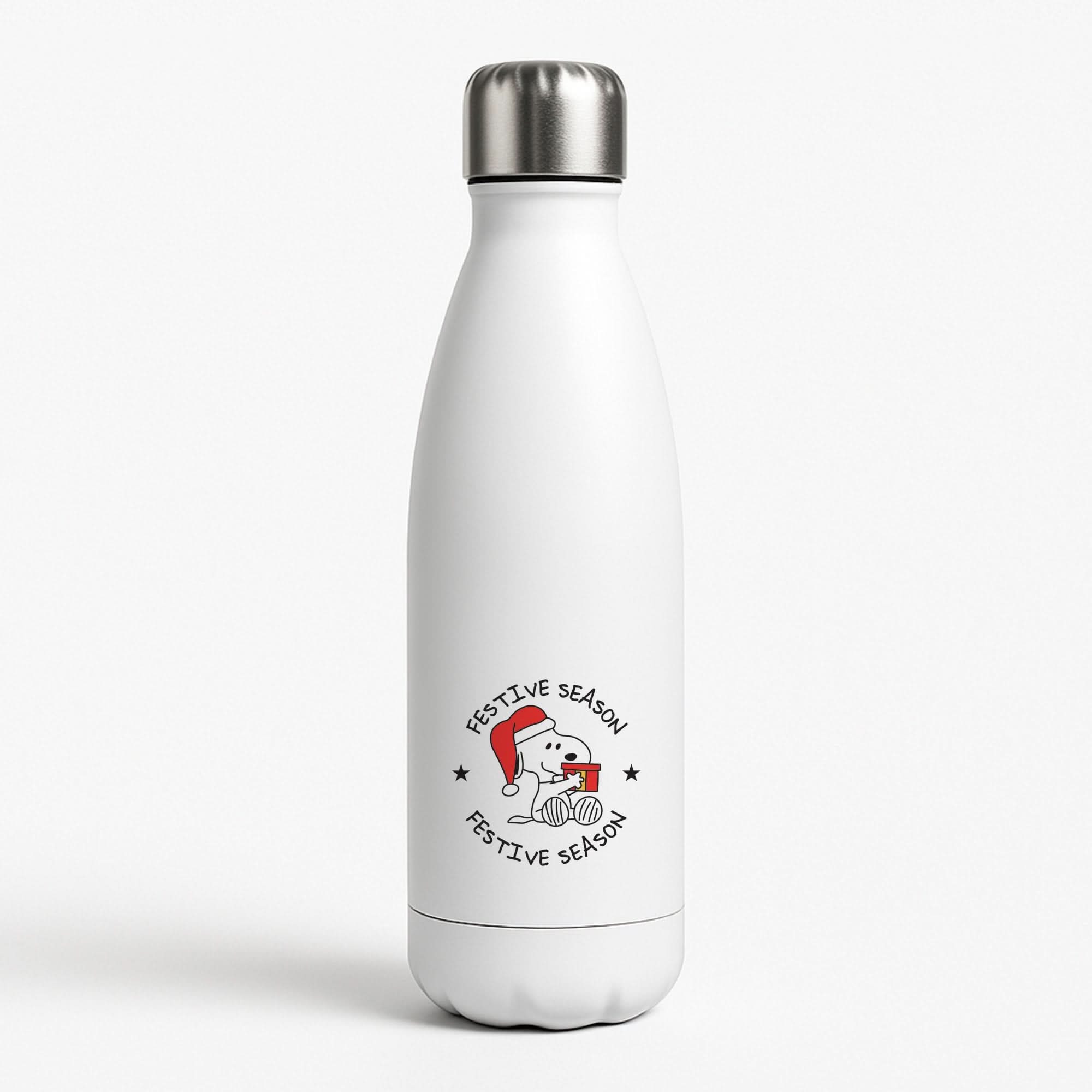 Cartoon Beagle Festive Season Water Bottle