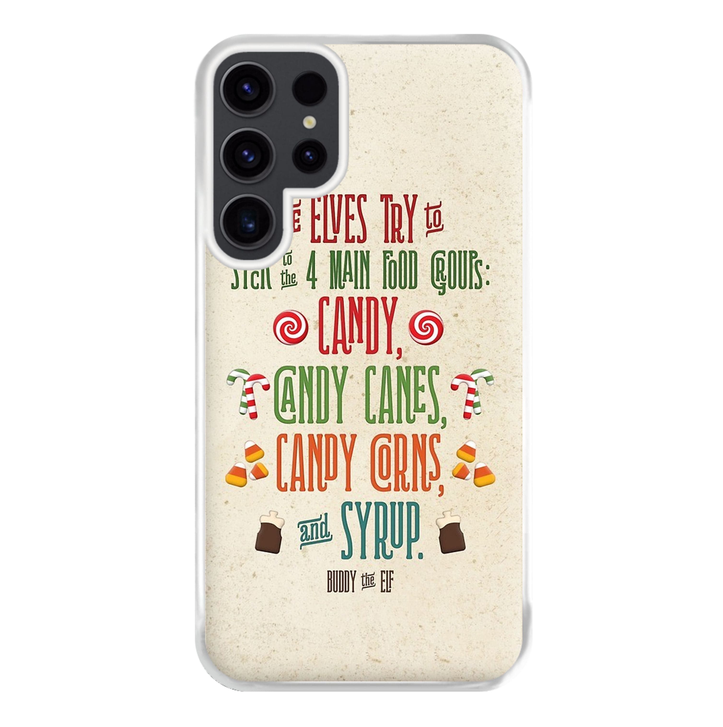 The Four Main Food Groups - Elf Phone Case