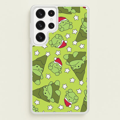 Christmas Frogs And Stars Plush Pattern Galaxy S22 Ultra Case