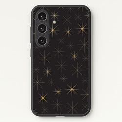 Christmas Gold Stars Pattern Galaxy S25 Plus Case