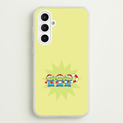 Cute Green Aliens Candycane Galaxy A16 Case
