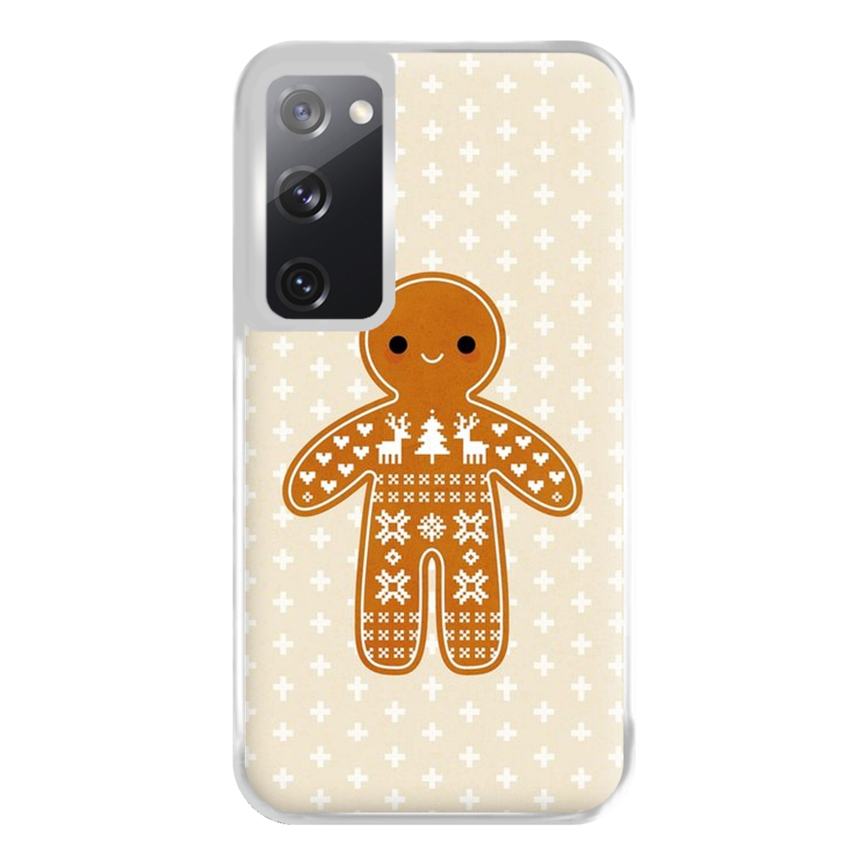 Christmas Jumper Pattern Gingerbread Man Phone Case