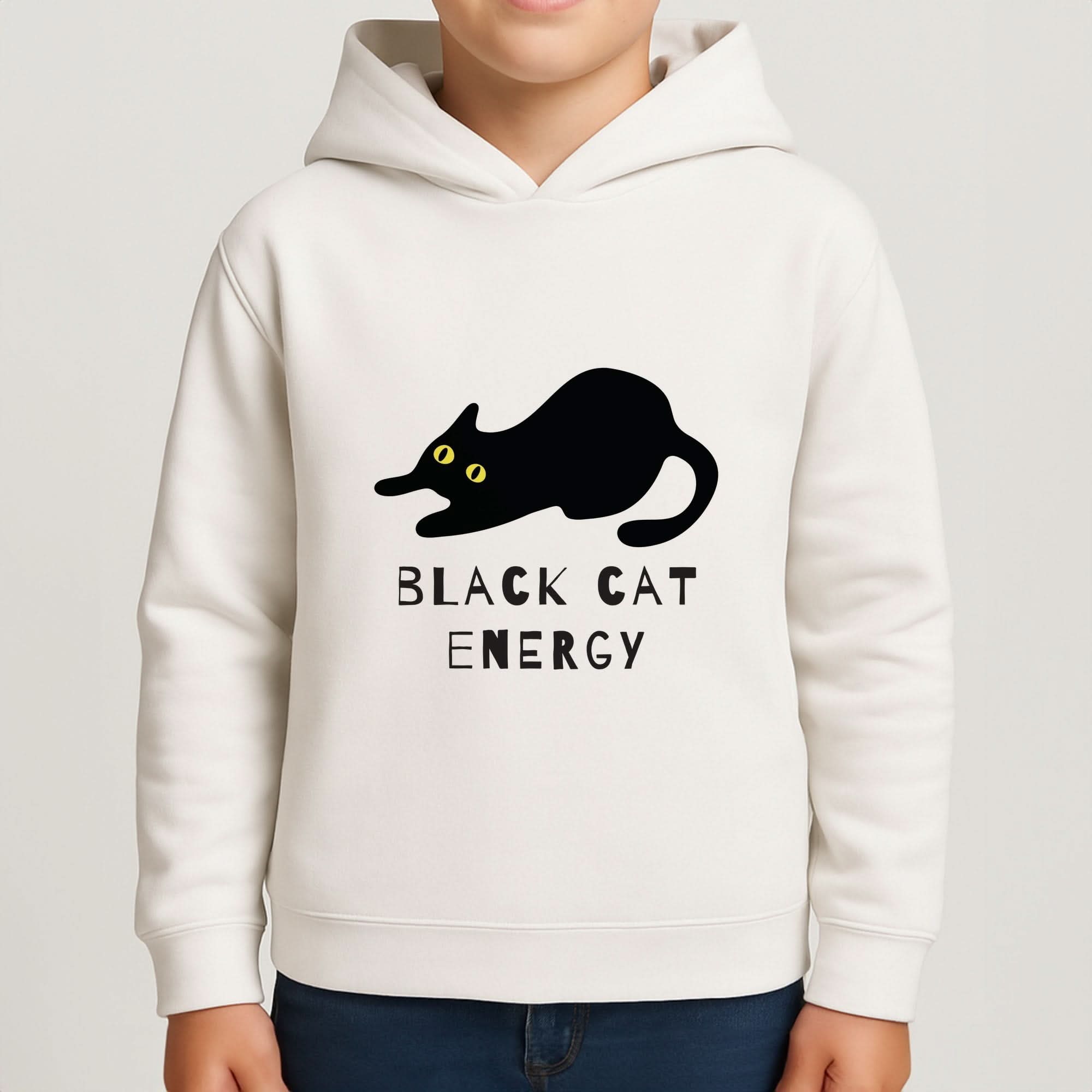 Black Cat Energy Boys Hoodie