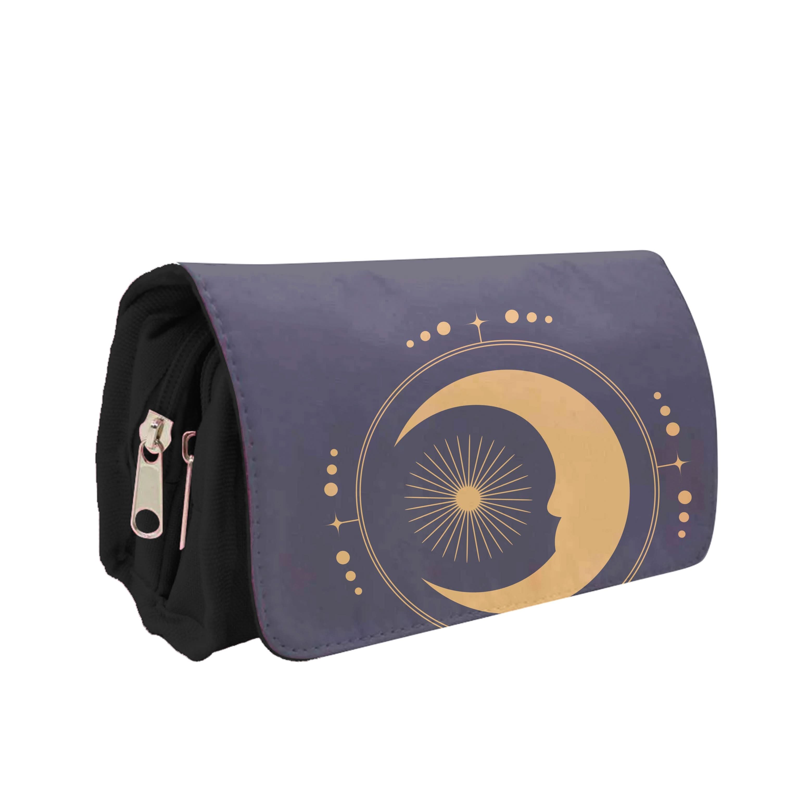 The Moon Dark Blue Pencil Case
