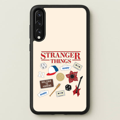 Stranger Things Cartoon Icons Huawei P20 Pro Case
