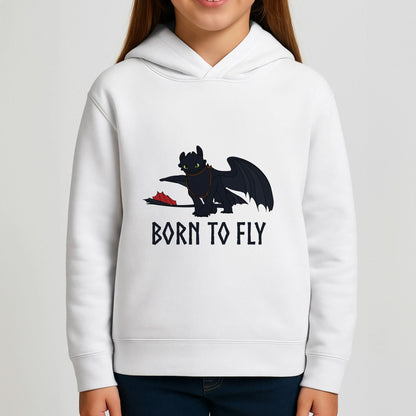 Dragon Born To Fly Girls Hoodie