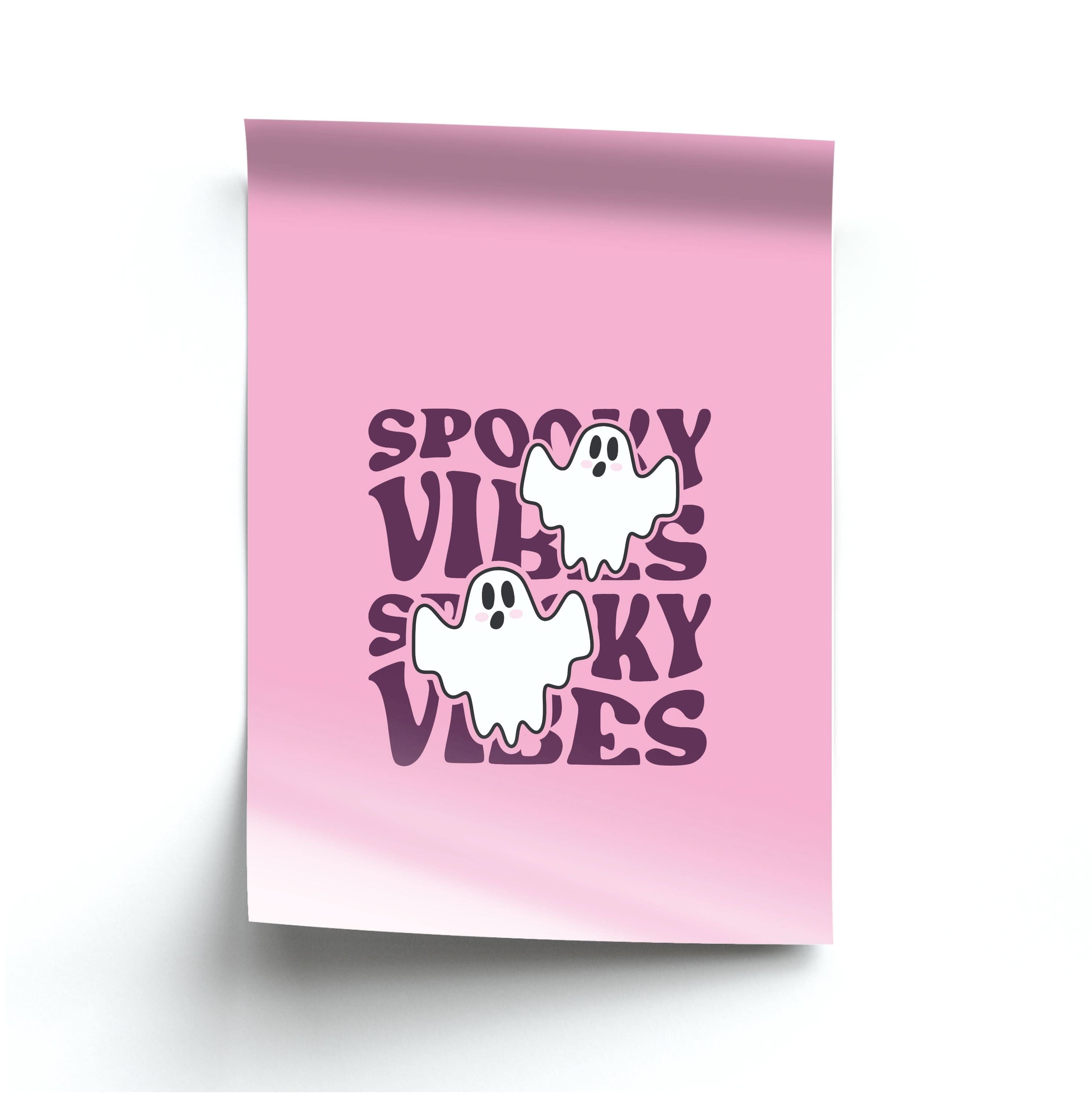 Spooky Vibes Pink Poster