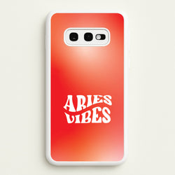 Aries Vibes Gradient Zodiac Galaxy S10e Case