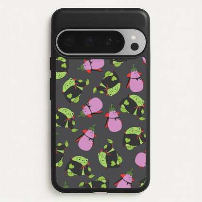 Vampire Frogs And Vegetables Pattern - Halloween Google Pixel 9 Pro XL Case