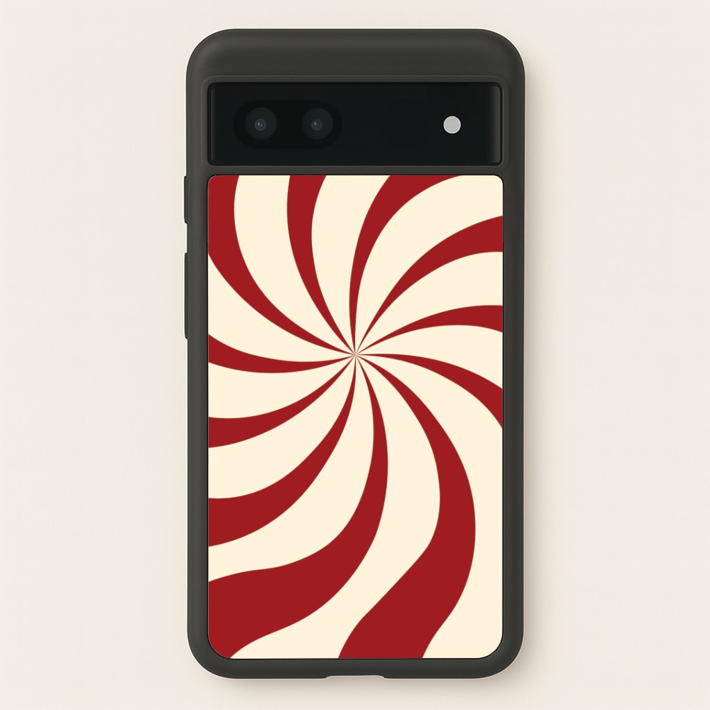 Peppermint Swirl Pattern Google Pixel 7a Case