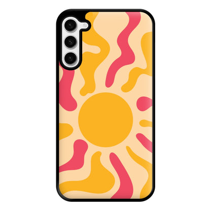 Yellow And Pink Abstract Sun Galaxy S23 Case