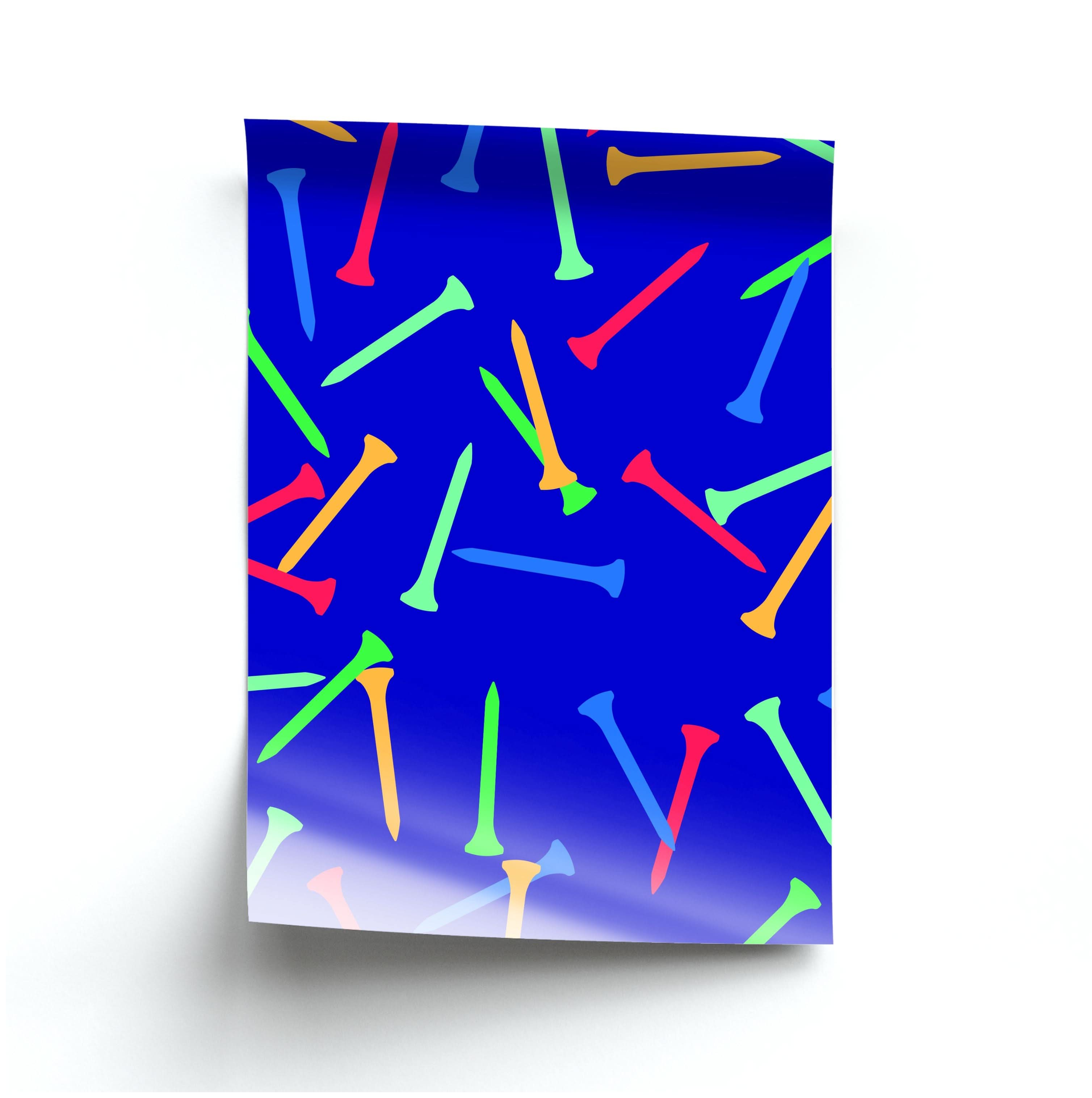 Golf Tees Pattern Poster