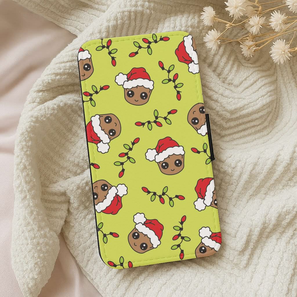 Christmas Tree Hero Pattern Leather Phone Case