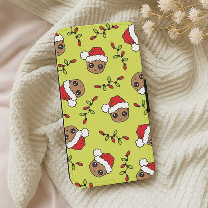 Christmas Tree Hero Pattern Leather Phone Case