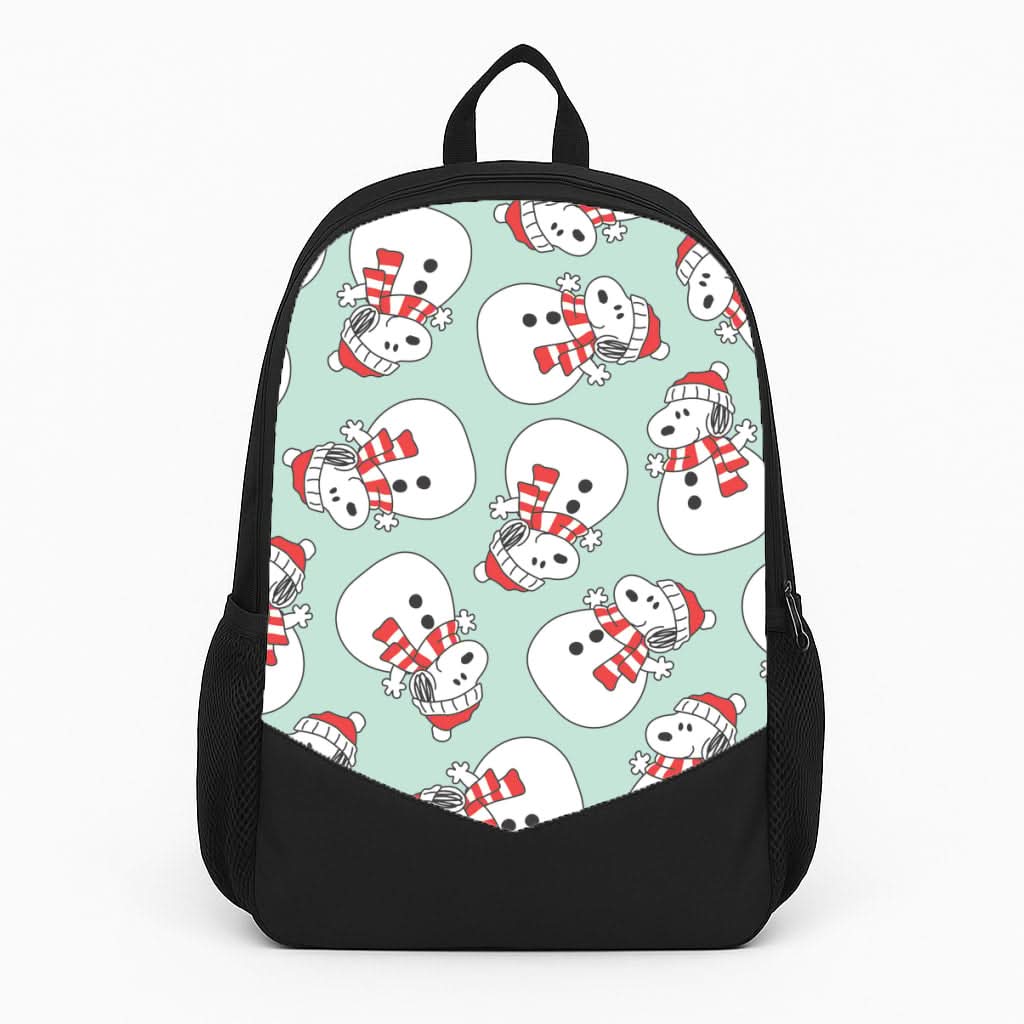 Cartoon Beagle Snowman Pattern Backpack