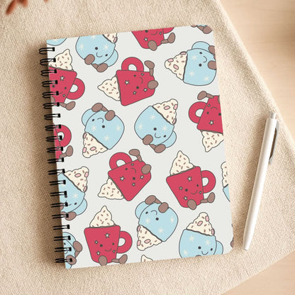 Christmas Drinks Plushies Pattern Notepad