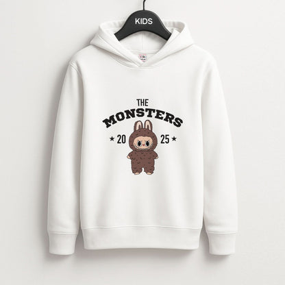 Cute Monster 2025 Biege Kids Hoodie
