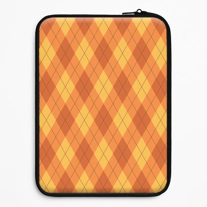 Orange Argyle Pattern Universal Laptop Sleeve