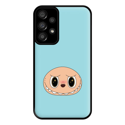 Cute Blue Monster Face Galaxy A33 Case