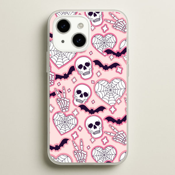 Cute Halloween Stickers Pattern iPhone 15 Plus Case