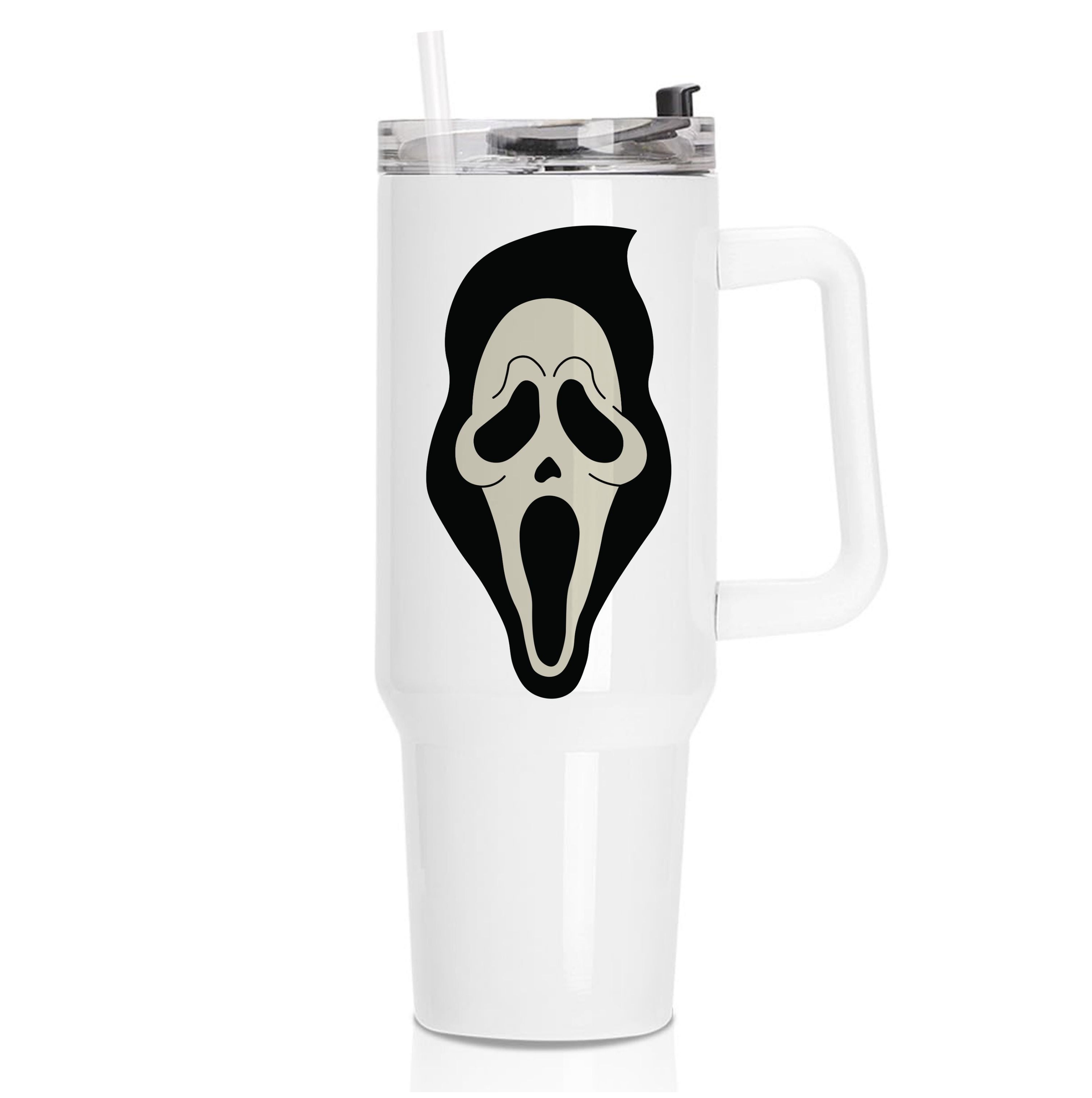 Pink Ghostface Pattern - Scream Tumbler