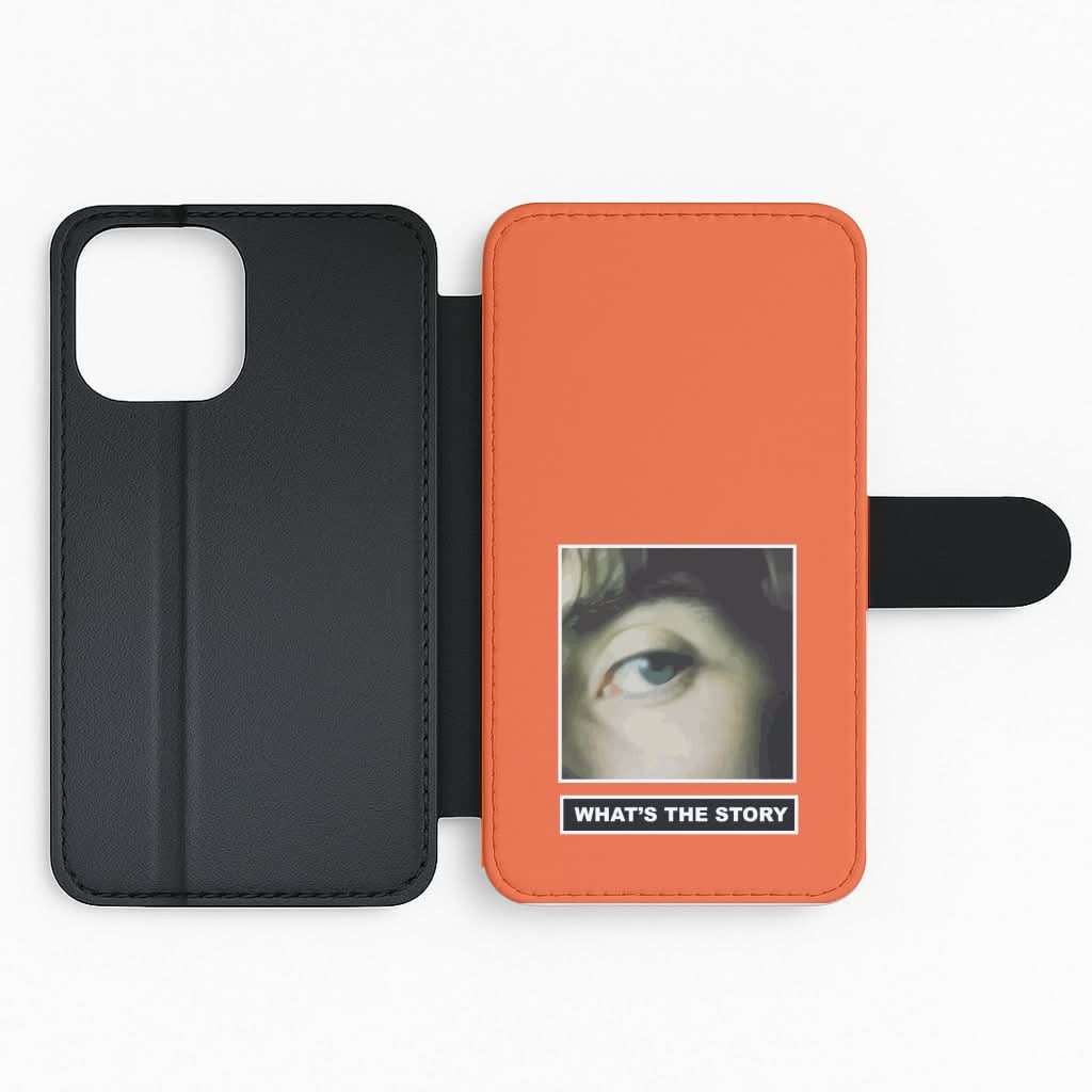 What's The Story Orange Flip Phone Case