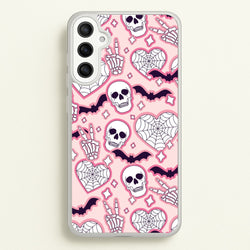 Cute Halloween Stickers Pattern Galaxy A34 Case