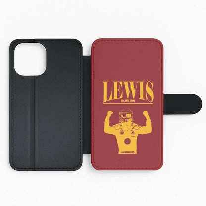 Lewis Red And Gold Flip Phone Case