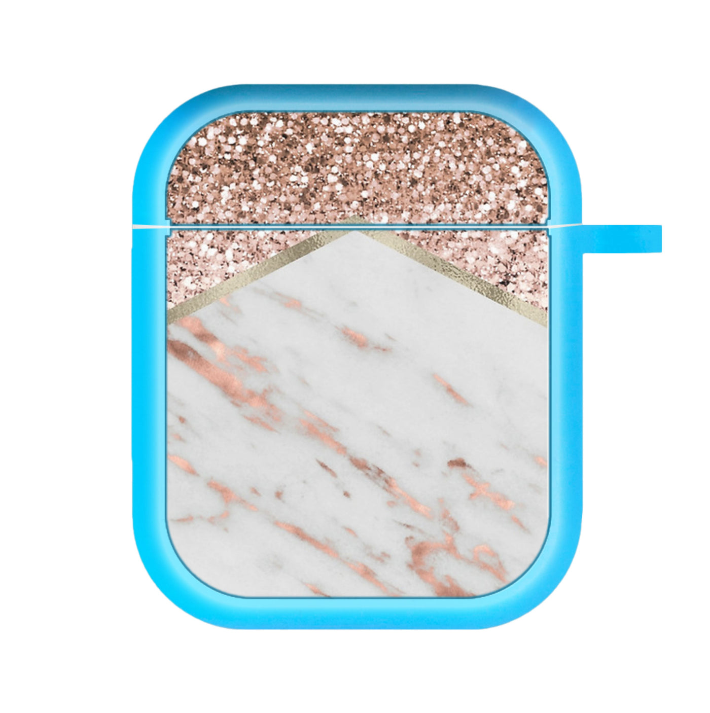 Rose Gold Marble & Glitter AirPods Case