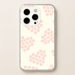 Flower Hearts Pattern iPhone 15 Pro Max Case