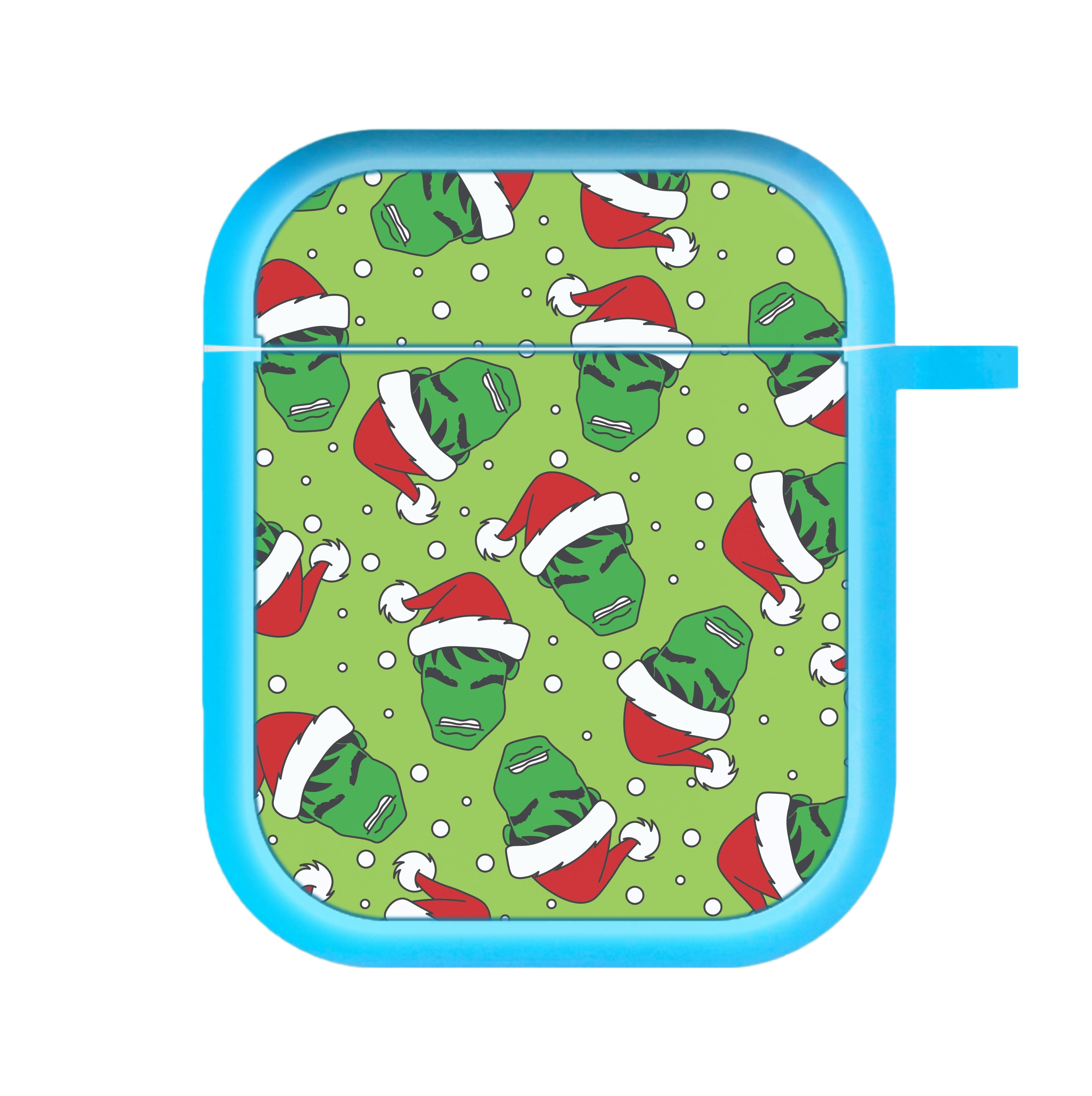 Green Christmas Pattern AirPods Case