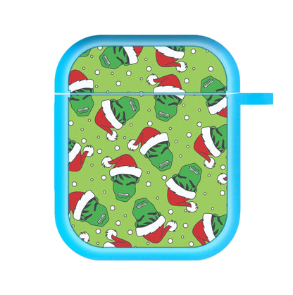 Green Christmas Pattern AirPods Case