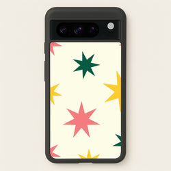 Colourful Christmas Stars Pattern Google Pixel 8 Pro Case