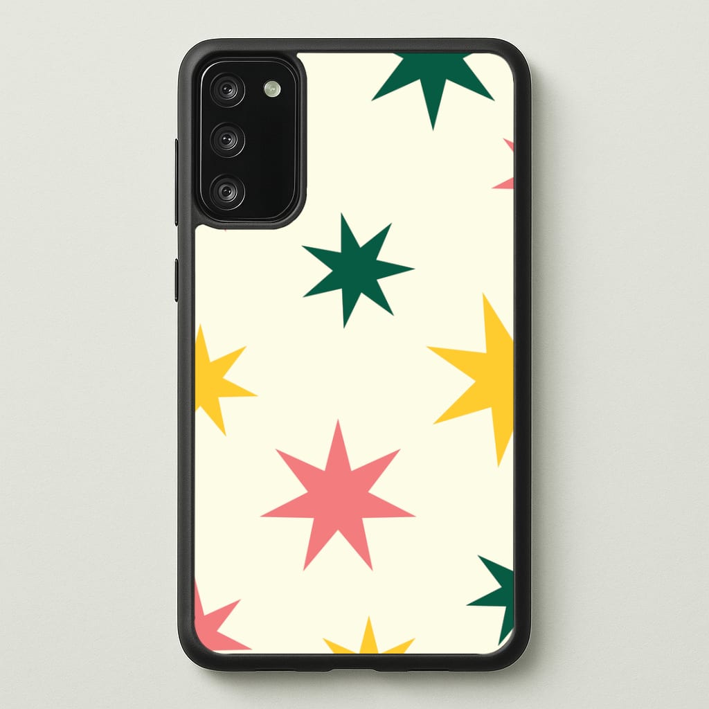 Colourful Christmas Stars Pattern Galaxy S20FE Case