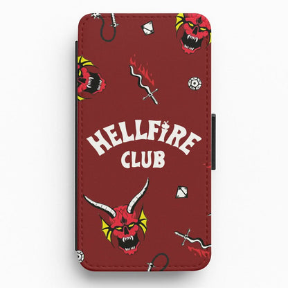 Hellfire Club Icons Collage Red Flip / Wallet Phone Case