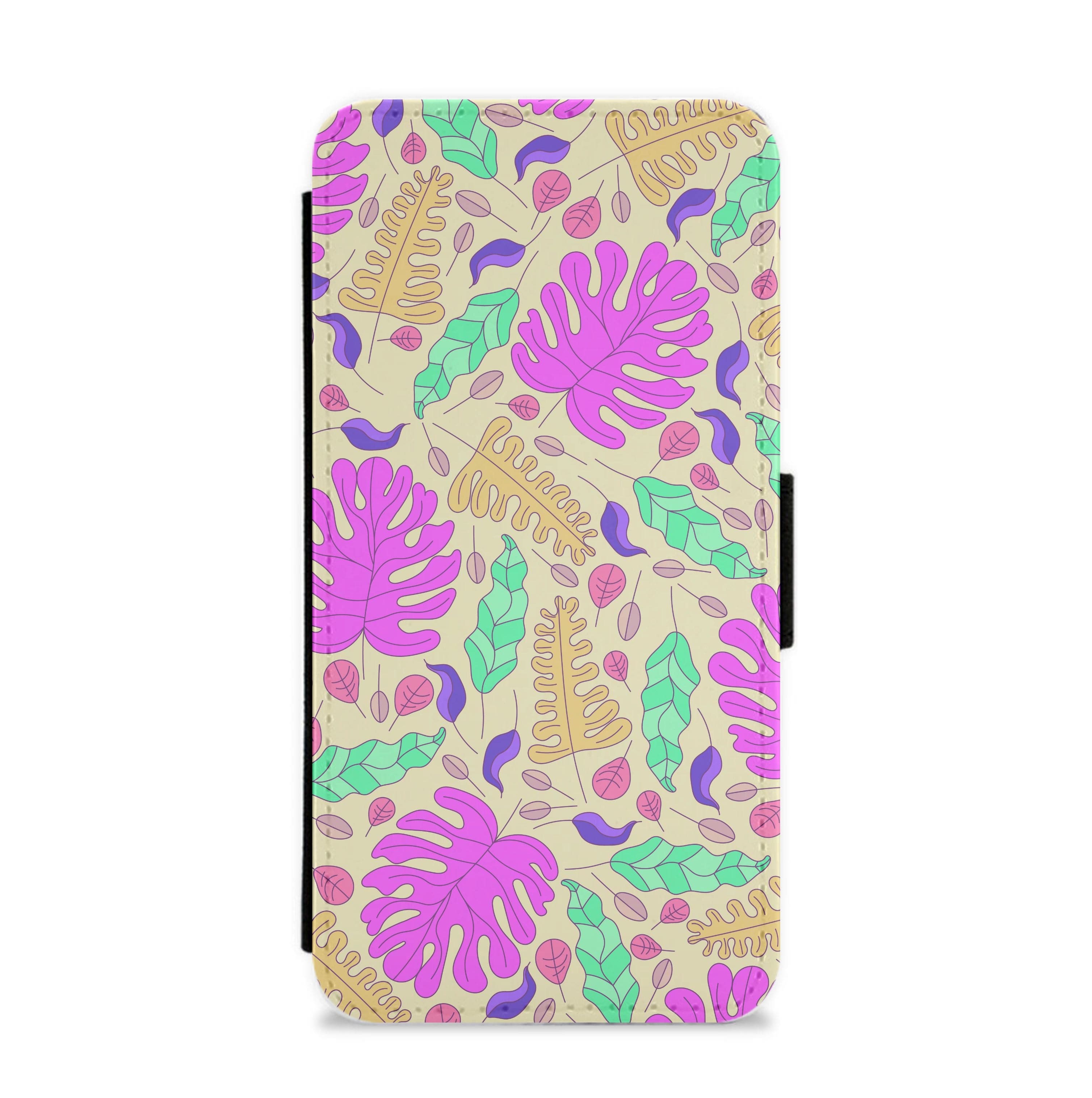 Multi Coloured Leaves - Foliage Flip / Wallet Phone Case