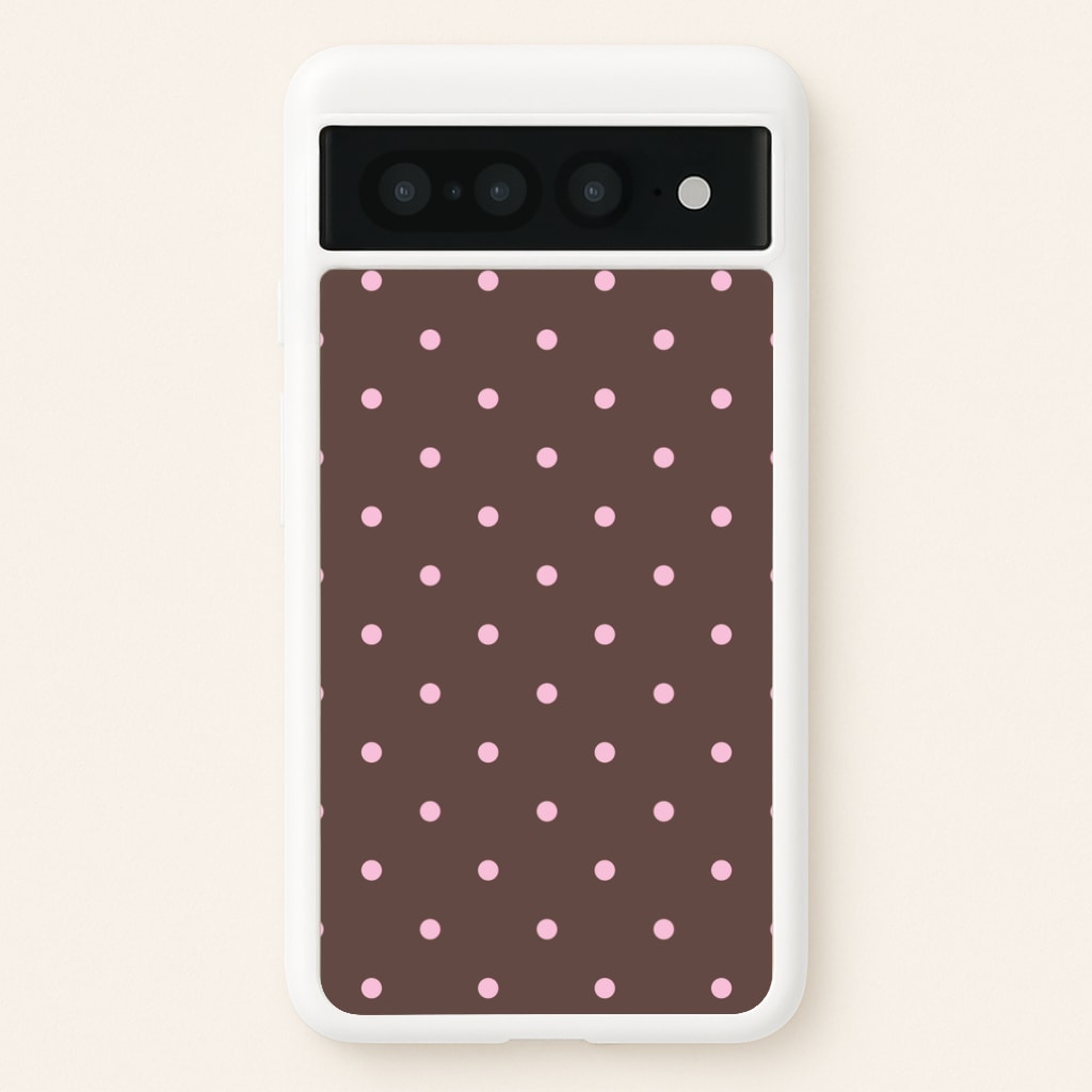 Chocolate & Strawberry Polka Dots Google Pixel 7 Pro Case