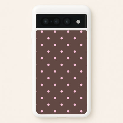 Chocolate & Strawberry Polka Dots Google Pixel 7 Pro Case