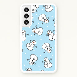 Cartoon Snowmen Pattern Galaxy S21 Plus Case