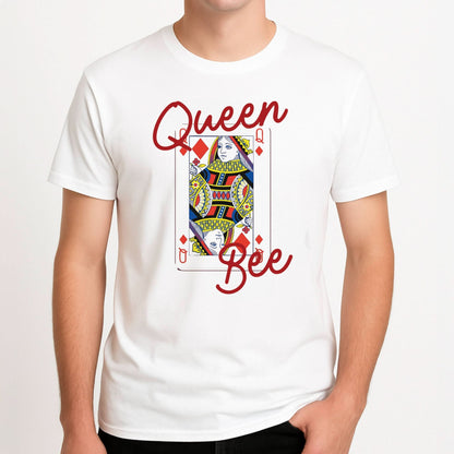 Queen Bee Playing Card Mens T-Shirt