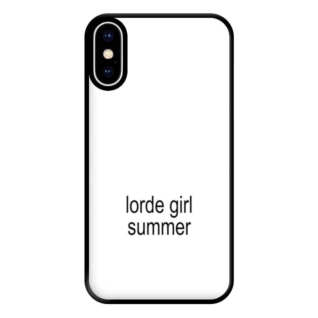 Lorde Girl Summer iPhone XS Max Case