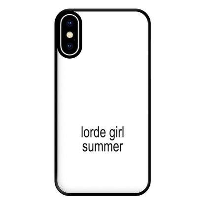 Lorde Girl Summer iPhone XS Max Case