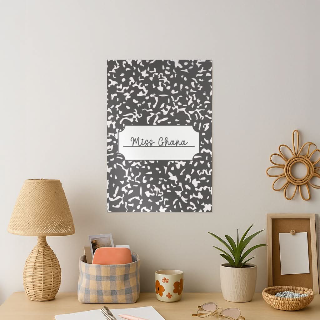 Personalised School Notebook Art Print