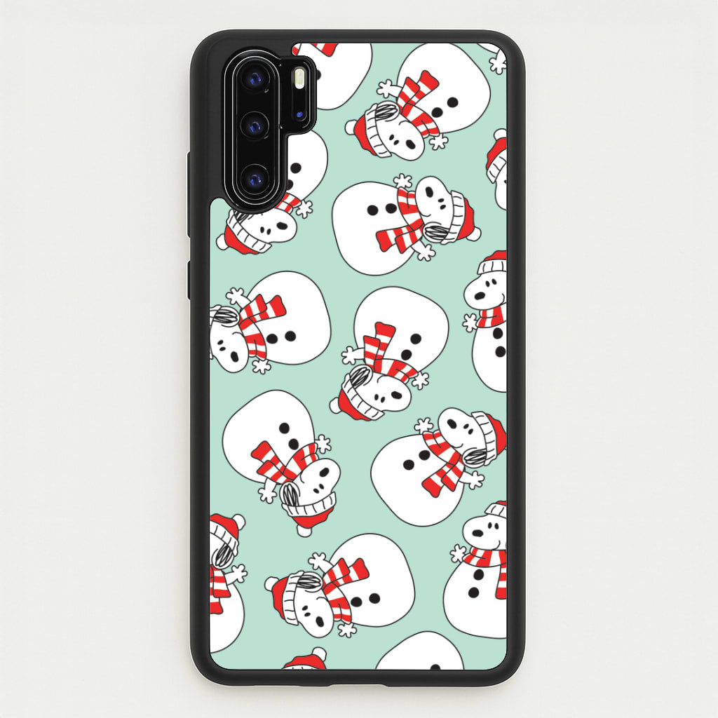 Cartoon Beagle Snowman Pattern Huawei P30 Pro Case