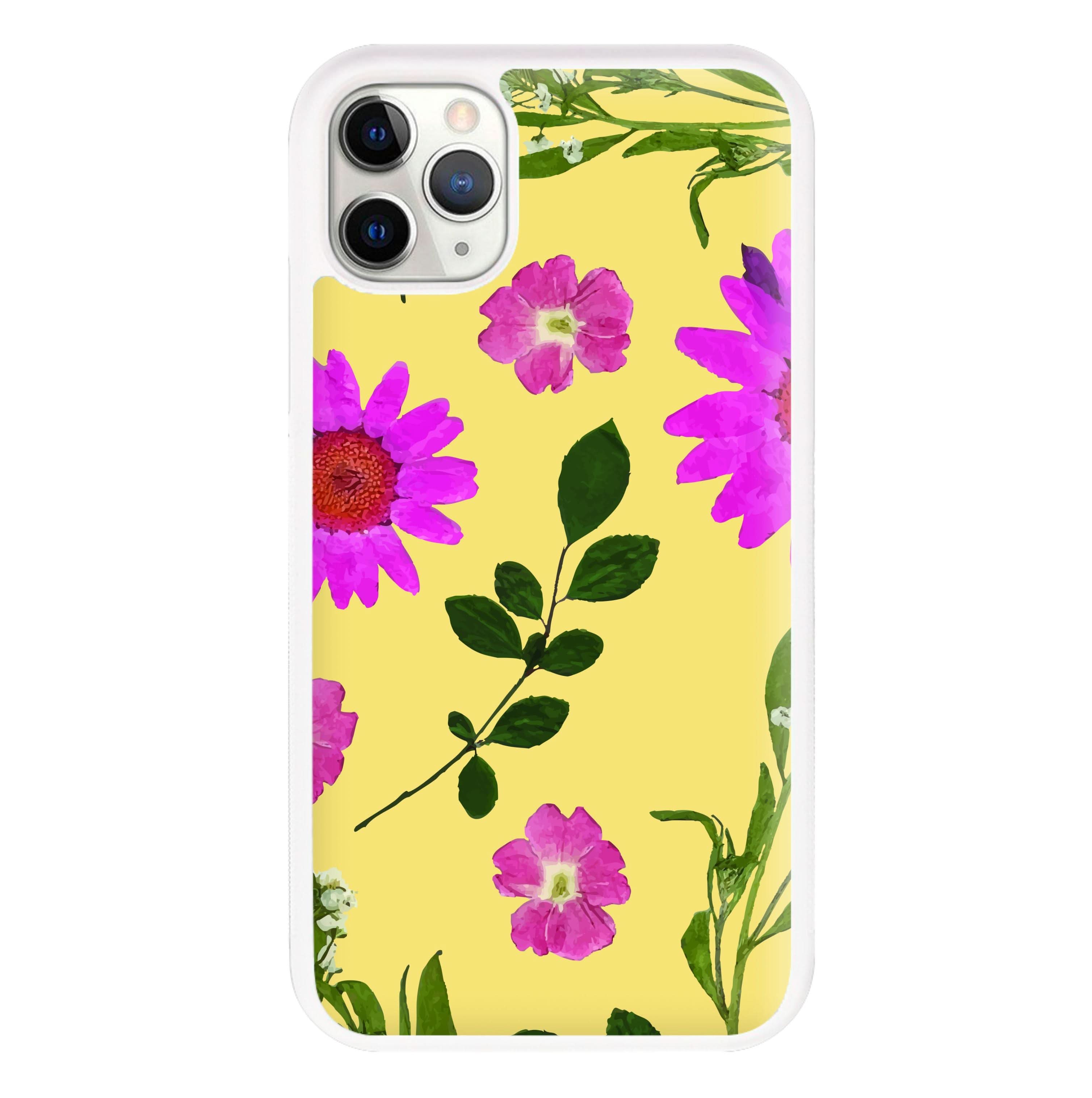 Pressed Plants Yellow Phone Case