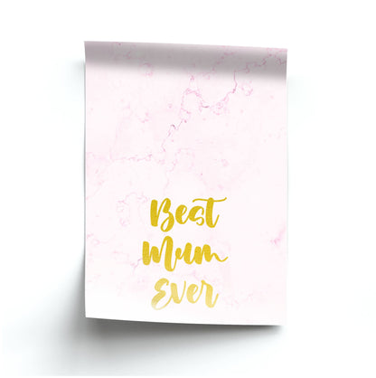 Golden Best Mum Ever Poster