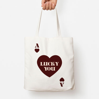 Ace Of Hearts Lucky You Tote Bag
