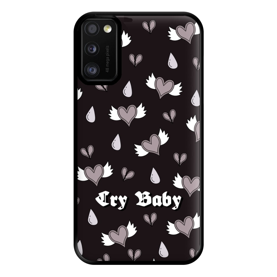 Cry Baby Monochrome Hearts Pattern Galaxy A41 Case